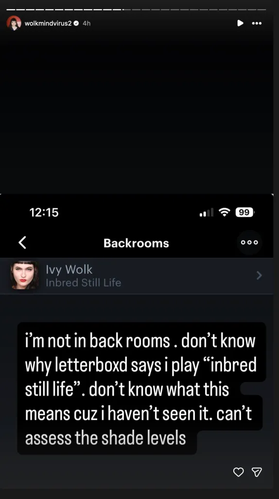 Ivy Wolk says she is not in 